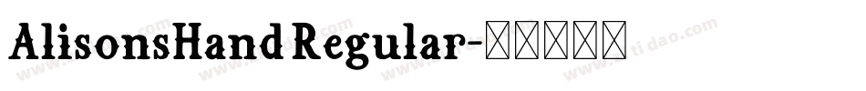 AlisonsHand Regular字体转换